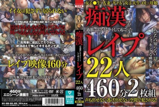 痴漢が過激にエスカレートして起こったレイプ 22人460分2枚組 D2